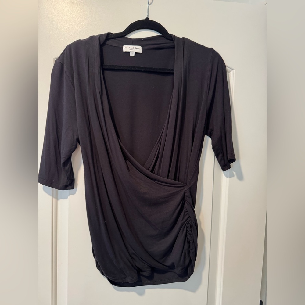 Michael Stars black Draped Blouse